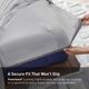 BEDGEAR® Hyper-Cotton Performance® 4-Piece Light Gray Split Queen Sheet Set-4