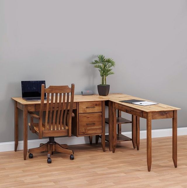 Country Classic Collection Customizable Simplicity 70" L-Desk-1