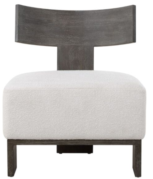 Uttermost® Finlay Dark Walnut/Gray Accent Chair-3