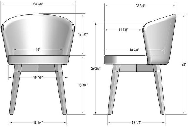 Amisco Customizable Beatrice Dining Arm Chair with Upholstered Seat and Backrest with Solid Wood Base-1