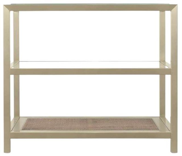Hooker® Furniture Melange Glass Top End Table with Gold Base-2