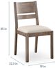 Bassett® Furniture Origins Spence Fog Dining Chair with Thrillist Linen Upholstered Seat-3