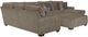 Jackson Furniture Kingston 4-Piece Pewter U-Shape Sectional with Ottoman-3