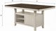 ACME Furniture Tasnim Oak Counter Height Table with Antique White Base-2