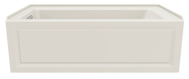 KOHLER® Archer® Biscuit 60" x 32" Integral Apron Heated BubbleMassage™ Air Bath with Bask® Heated Surface and Left-Hand Drain-1