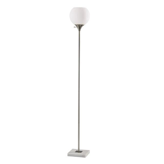 Adesso® Fiona Brushed Steel Torchiere-0