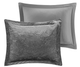 Olliix by Intelligent Design Felicia Grey Full/Queen Velvet Comforter Set-1