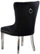 Furniture of America® Jewett 2-Piece Black/Chrome Wingback Chair Set-2