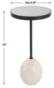 Uttermost® Odesa Mirrored Top Accent Table with Bronze/Latte Base-2