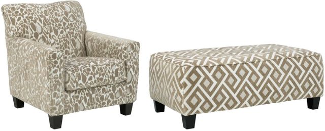 Signature Design by Ashley® Dovemont 2-Piece Putty Chair and Ottoman Set-0