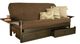 Kodiak Furniture Alamosa Linen Cocoa/Graystone Full Storage Futon with Mattress-0