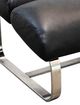 A & B Home Black/Silver Upholstered Foam Ottoman-1