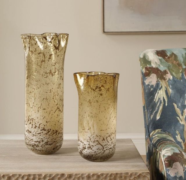Uttermost® Rhine 2-Piece Warm Umber Vase Set-1