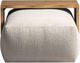 TOV Furniture Spencer Cream Ottoman with Natural Bridge Table-5