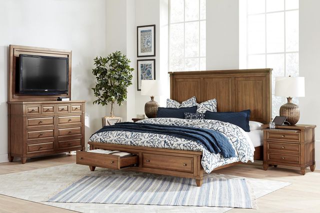 aspenhome® Thornton Sienna California King Storage Panel Bed-2