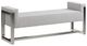 Bernhardt Stratum Gray/Polished Nickel Bench-0