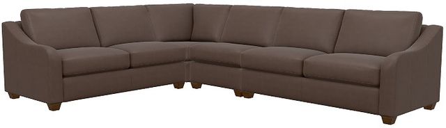 La-Z-Boy® Charlie Cognac Leather Sectional with Custom Layout Options-1