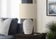 Monarch Specialties Inc. White Rattan/Ivory Shade Table Lamp -2