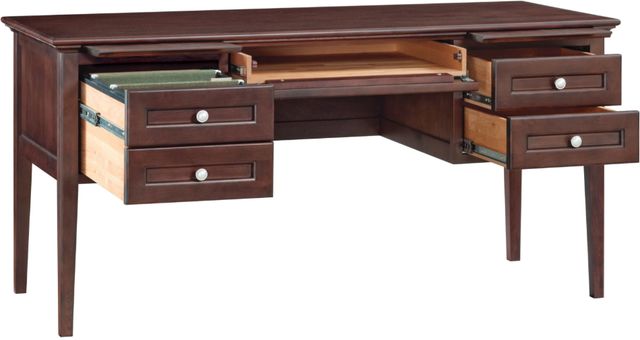 Whittier Wood® Furniture McKenzie Caffe 4-Drawer Desk-1