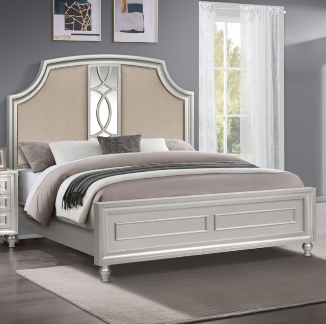 New Classic® Home Furnishings Reflections Silver California King Panel Bed-1