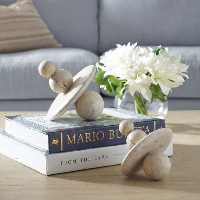 Uttermost® Quarried Stone 2-Piece Beige Sculpture Set-1
