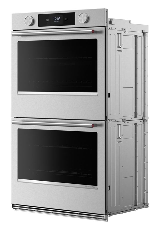 KitchenAid® 27" PrintShield™ Stainless Steel Smart Double Electric Wall Oven with Assisted Cook Cycles-2