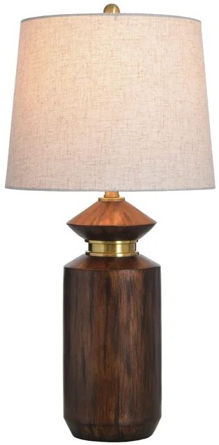 Stylecraft Mahogany Table Lamp-1