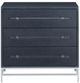 Currey & Company Marcel Navy Lacquered Linen Chest-0