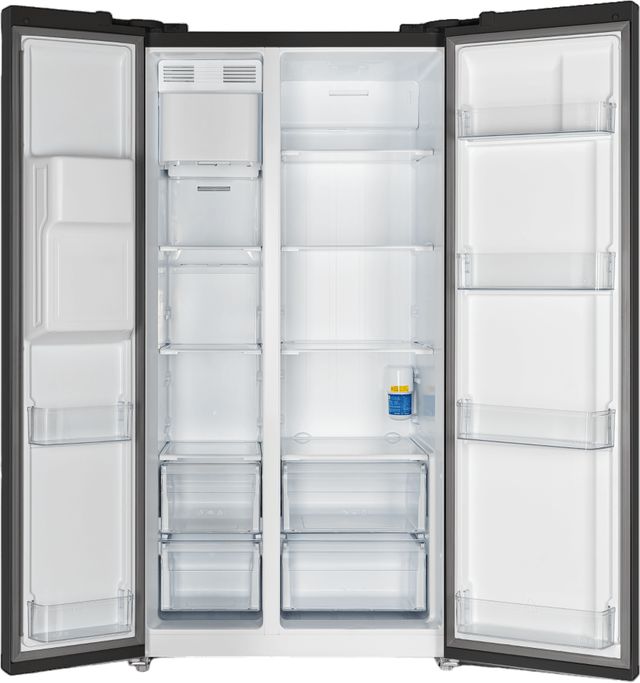 FORNO® Espresso Salerno 36 in. 20.0 Cu. Ft. Black Counter Depth Side-by-Side Refrigerator-2