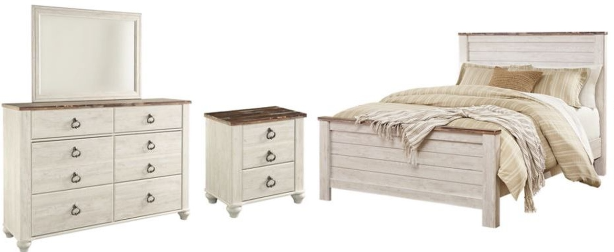 Signature Design by Ashley® Willowton 4-Piece Whitewash