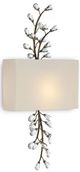 Currey & Company Crystal Bud Cupertino/Off-White Tall Wall Sconce-0