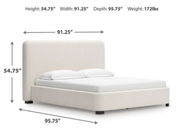 Signature Design by Ashley® Whittgate Beige California King Upholstered Panel Bed-3