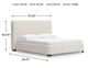 Signature Design by Ashley® Whittgate Beige California King Upholstered Panel Bed-3