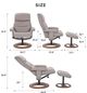BenchMaster Furniture Avery Mushroom Manual Recliner with Ottoman-3