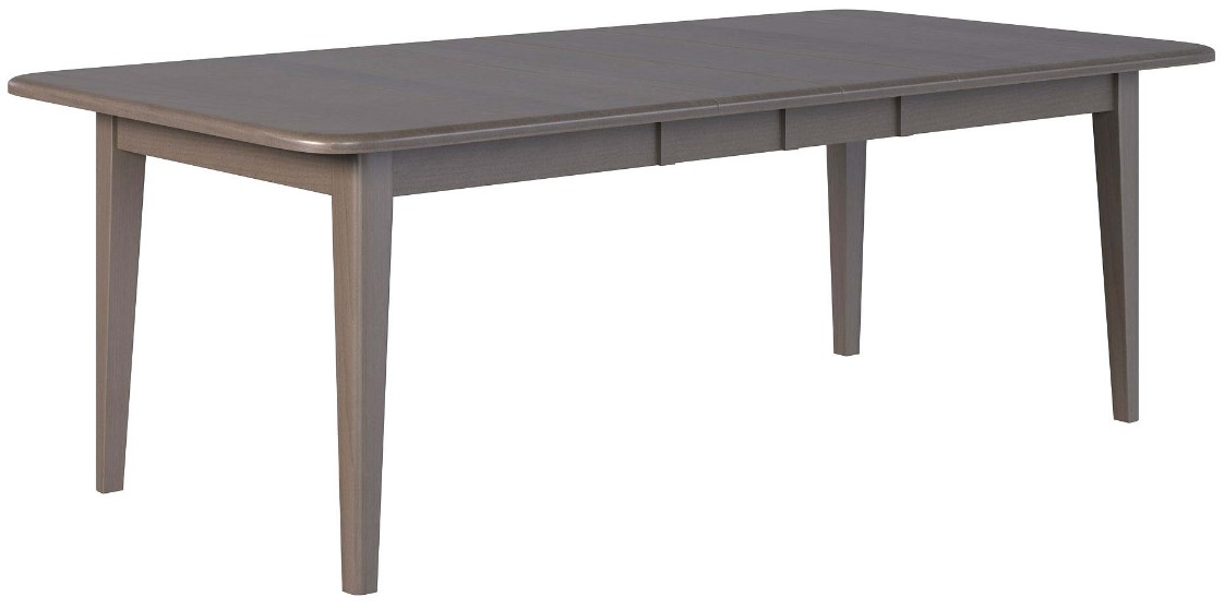 Country View Woodworking Customizable Ithaca 42" Hickory Top Dining Table with 2-Leaves and Brown Maple Legs