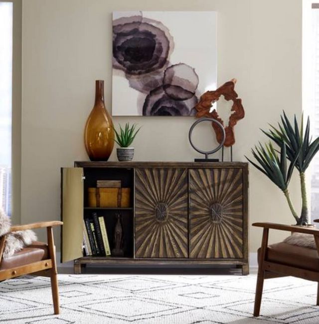 Liberty Furniture Chaucer Aged Whiskey Accent Cabinet-7