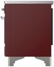Ilve® Majestic III 40" Burgundy Pro Style Induction Range with Triple Glass Door and Chrome Trim-4