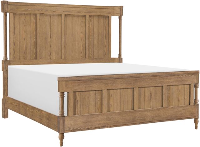 Legacy Classic Vintage Market Barnwood Oak Queen Shelter Bed-0