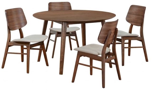 New Classic® Home Furnishings Oscar 5-Piece Natural/Walnut Dining Table Set-0