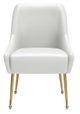 Zuo® Modern Maxine Gold/White Dining Side Chair-2