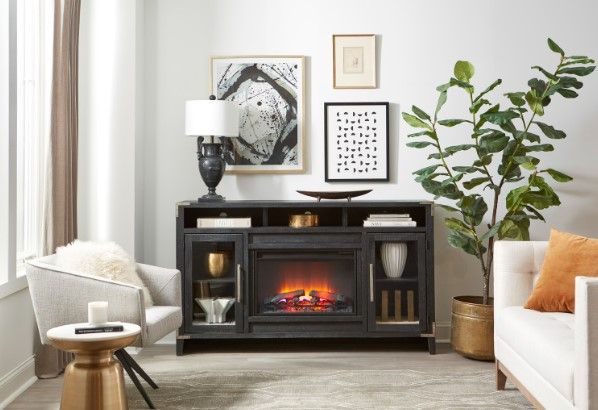 aspenhome® Quincy Brindle 66" Fireplace Media Console-3