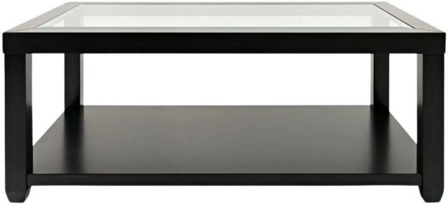Jofran Inc. Urban Icon Glass Top Coffee Table with Black Base-2