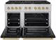 ZLINE Autograph Edition Paramount 48" Stainless Steel Pro Style Dual Fuel Range with Black Matte Door and Champagne Bronze Accents-1