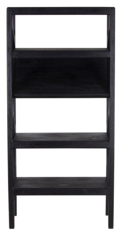 Porter International Designs Canberra Black Small Bookcase-1