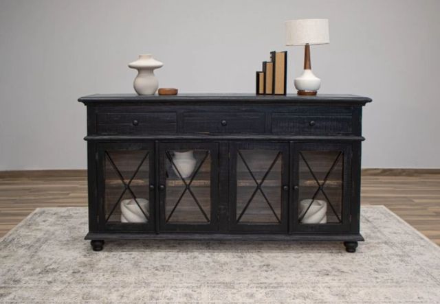 International Furniture Direct Vintage Black Console-1