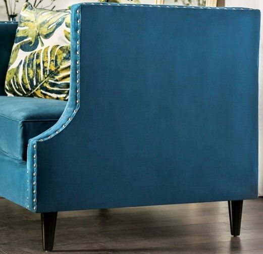 Furniture of America® Azuletti Dark Teal Sofa-2