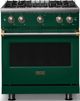 Viking® 5 Series 30" Ivy Pro Style Gas (NG) Range with Brushed Brass Trim-0