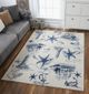 KAS Rugs Stella Ivory/Navy Coast 5'x8' Area Rug-4