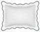 Laura Park Designs Scalloped Navy/White Cotton 20"x26" Euro Sham-0