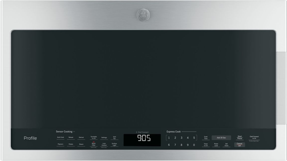 GE Profile™ 2.1 Cu. Ft. Stainless Steel Over The Range Microwave